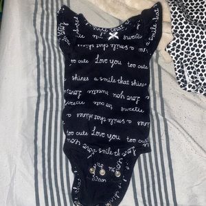 Carter’s Black I love you onesie NB Girl